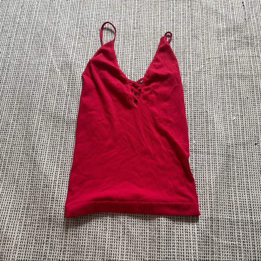 Red Free People Intimately Tank Top